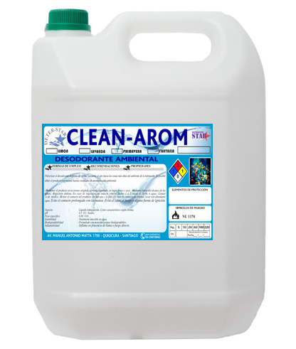 desodorante ambiental llamado clean arom.